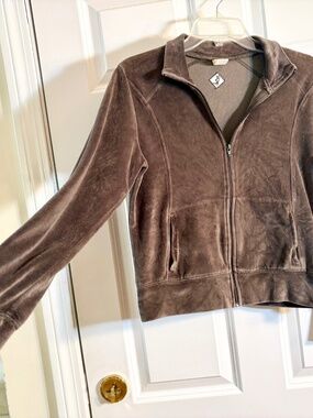 Stonewear Designs Velour Zip Up Top